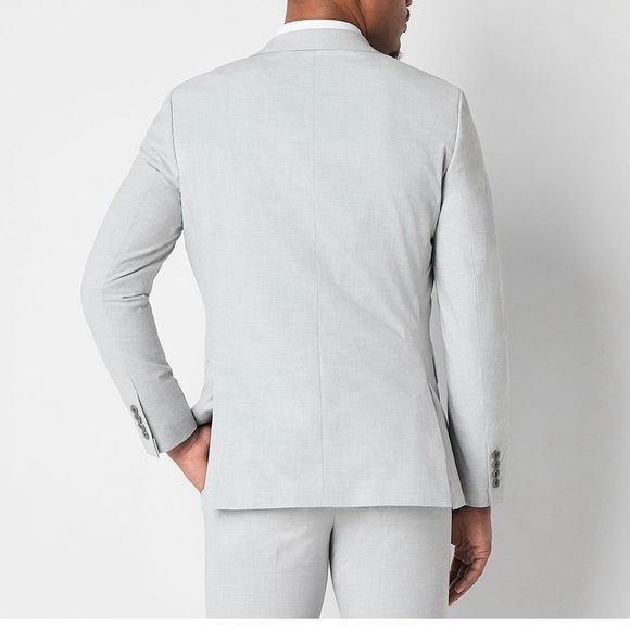 COPY - Men's J. Ferrar slim fit 36 Reg blazer. NWT. Medium Cool Gray ultra com… - Picture 3 of 7